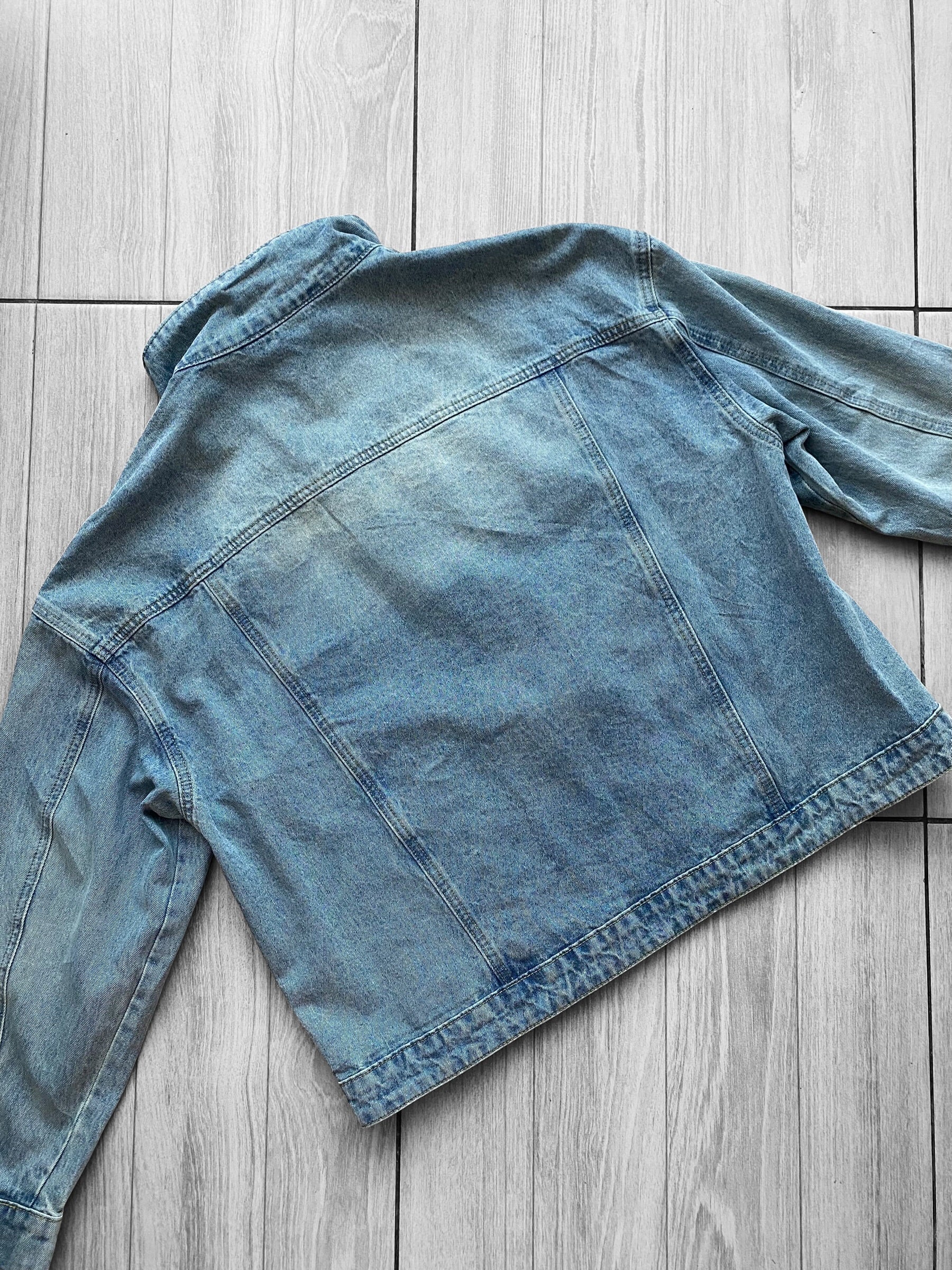 Chaqueta asimétrica denim