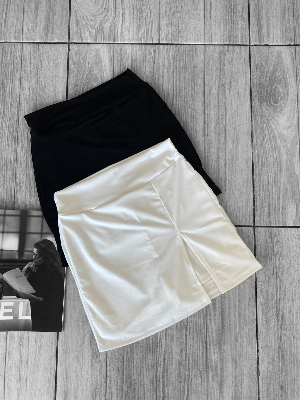 Falda tajo con short por dentro