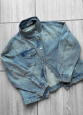 Chaqueta asimétrica denim