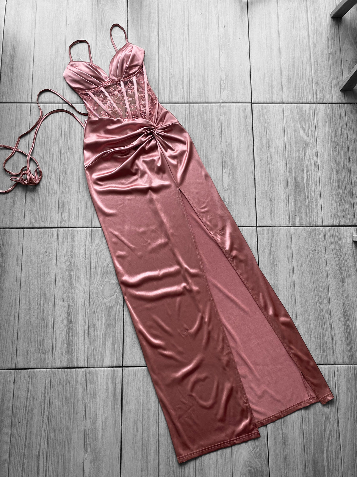 Vestido de gala corset