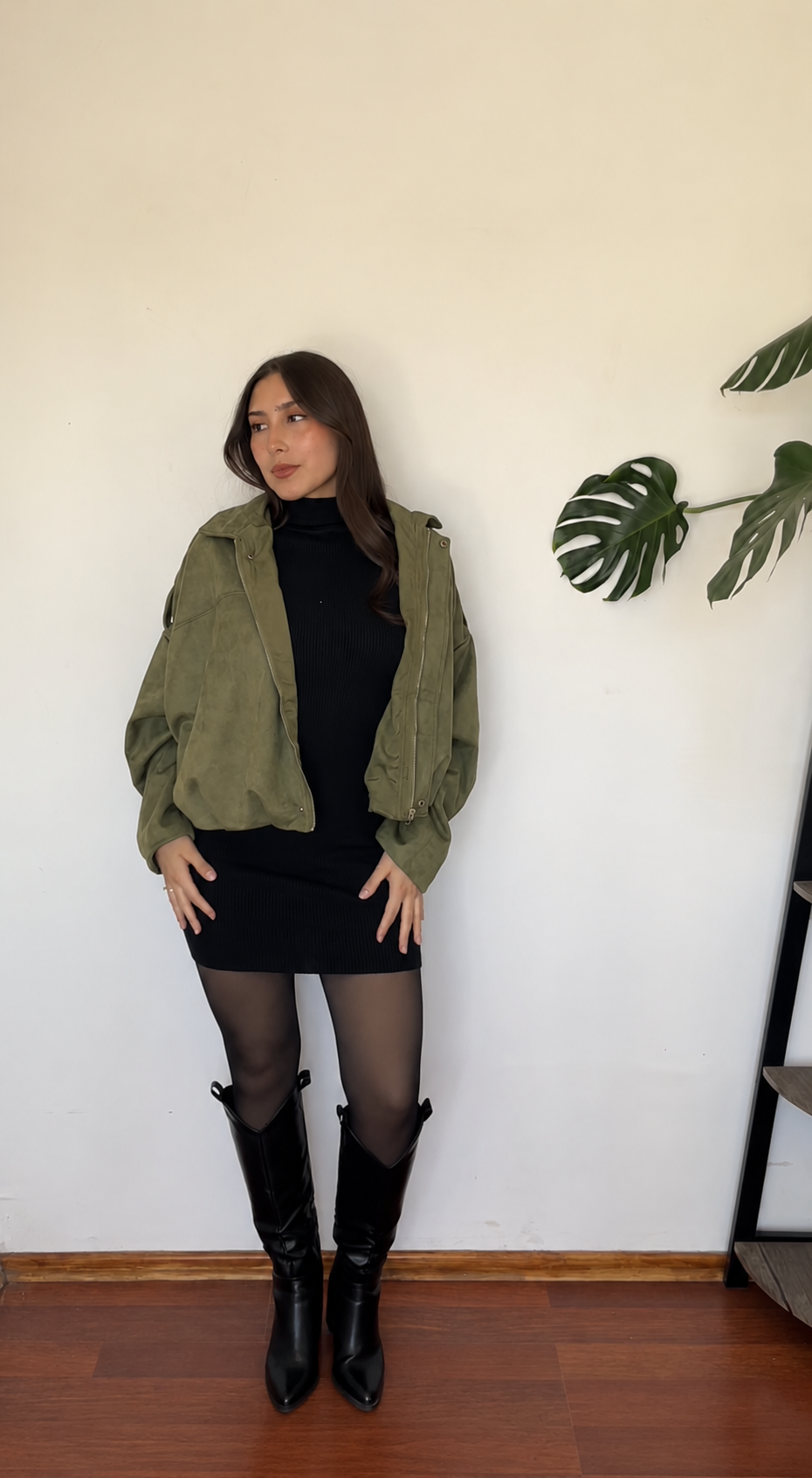 Chaqueta oversize de gamuza