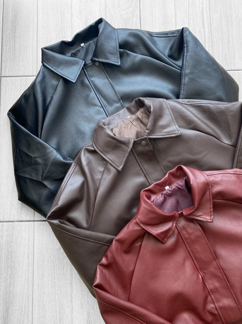 Chaqueta Bomber eco cuero