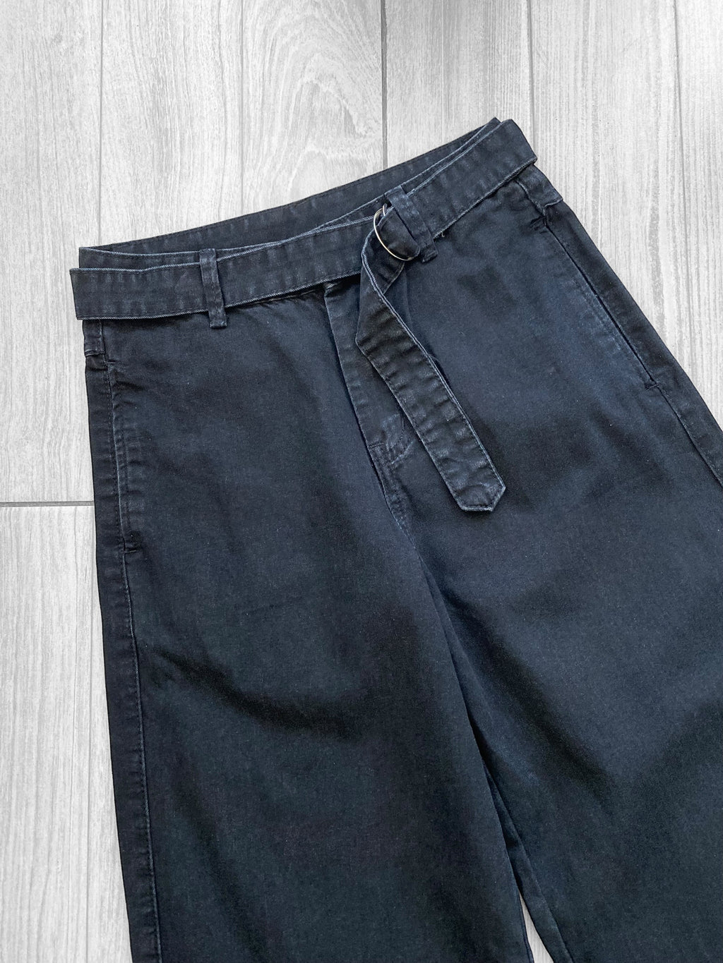 Jean Wide leg tiro alto c/cinturon rigido