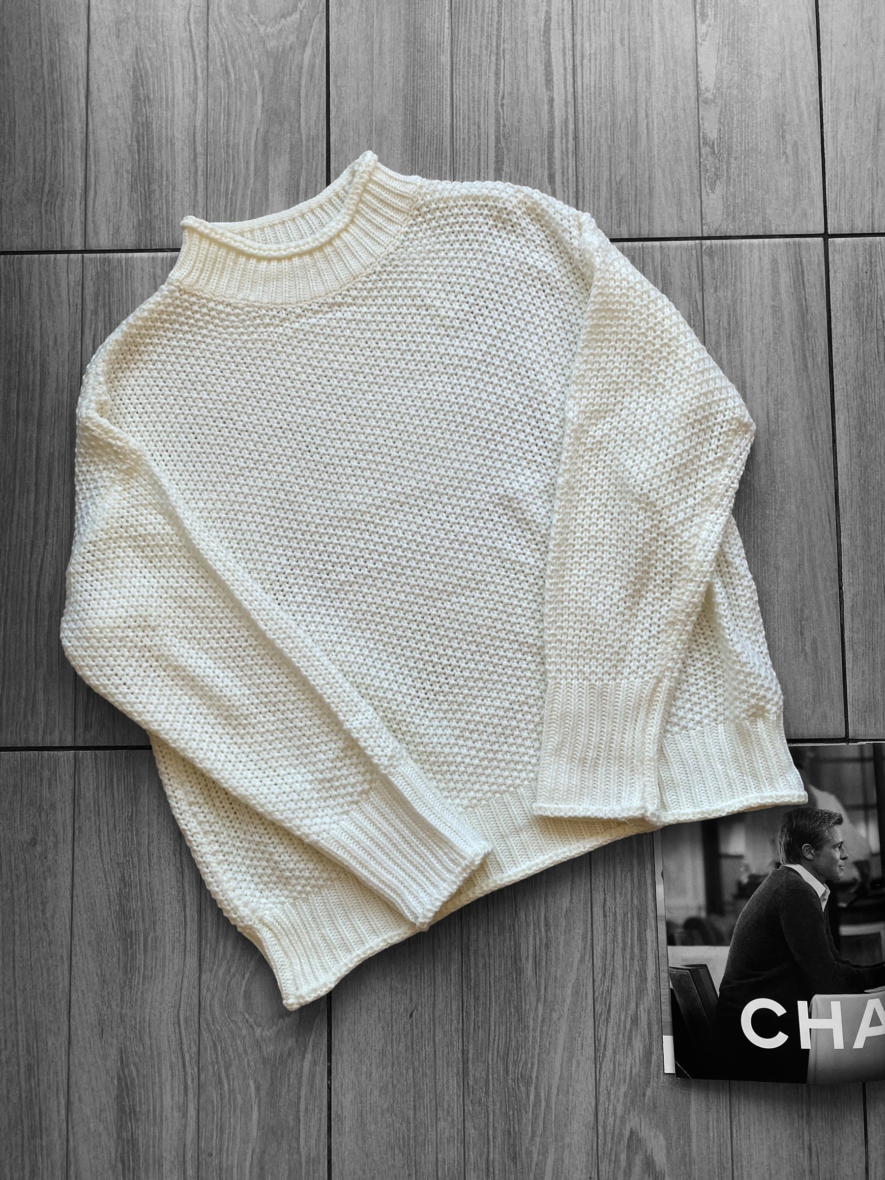 Sueter tejido blanco
