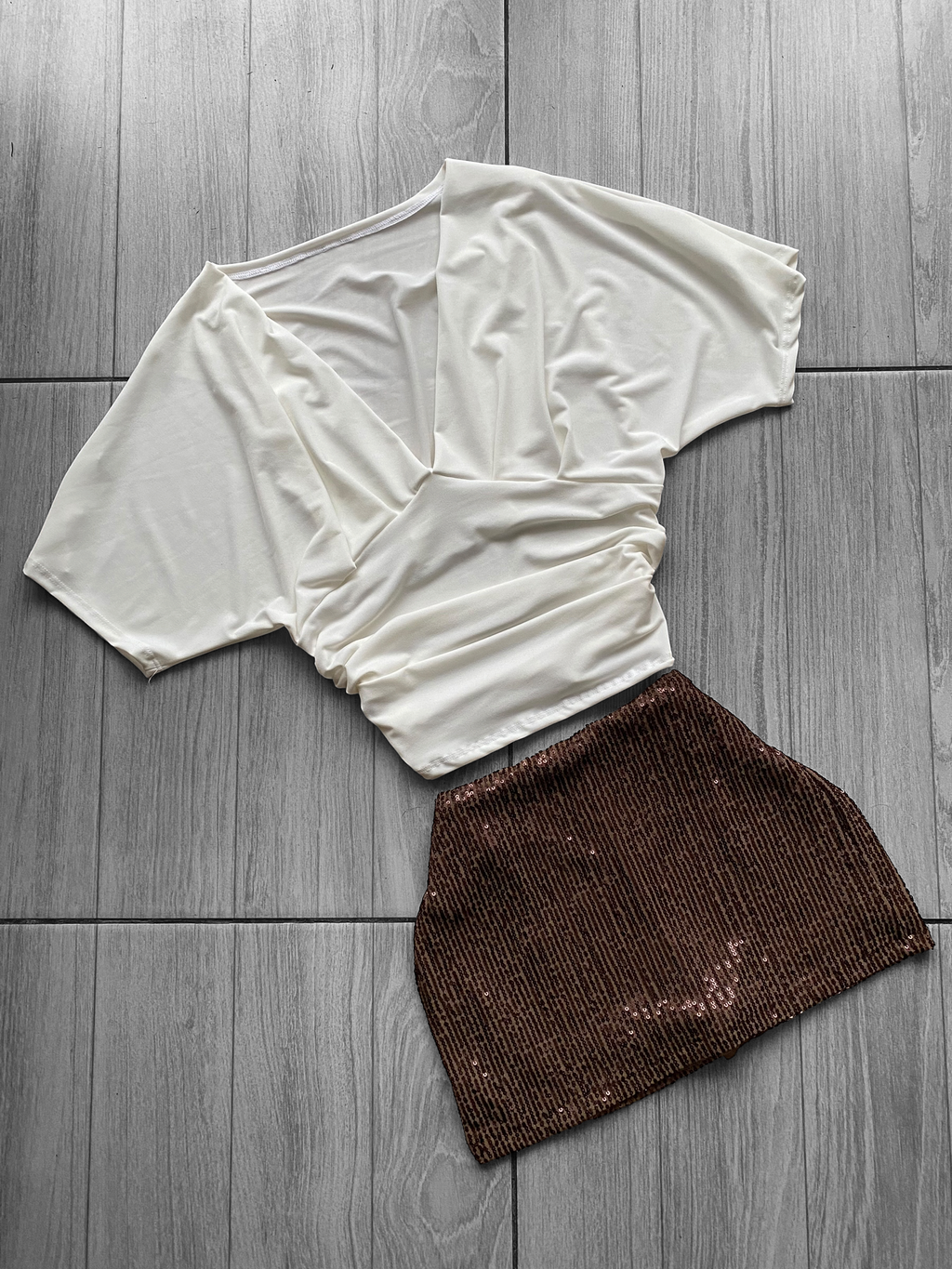 Mini falda con short lentejuelas
