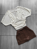 Mini falda con short lentejuelas