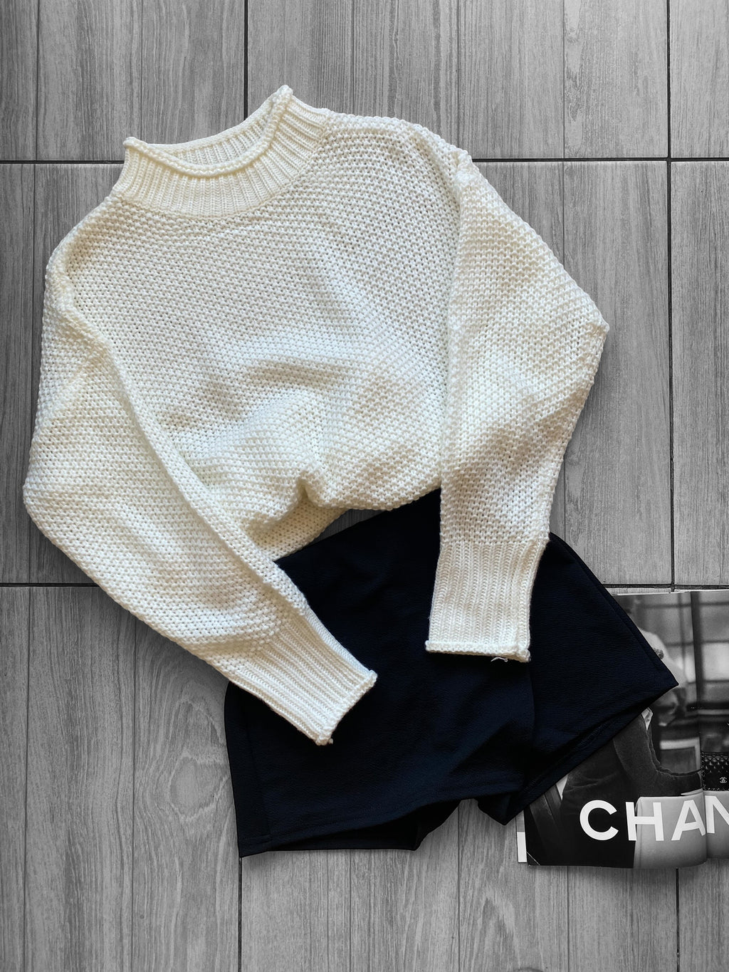 Sueter tejido blanco