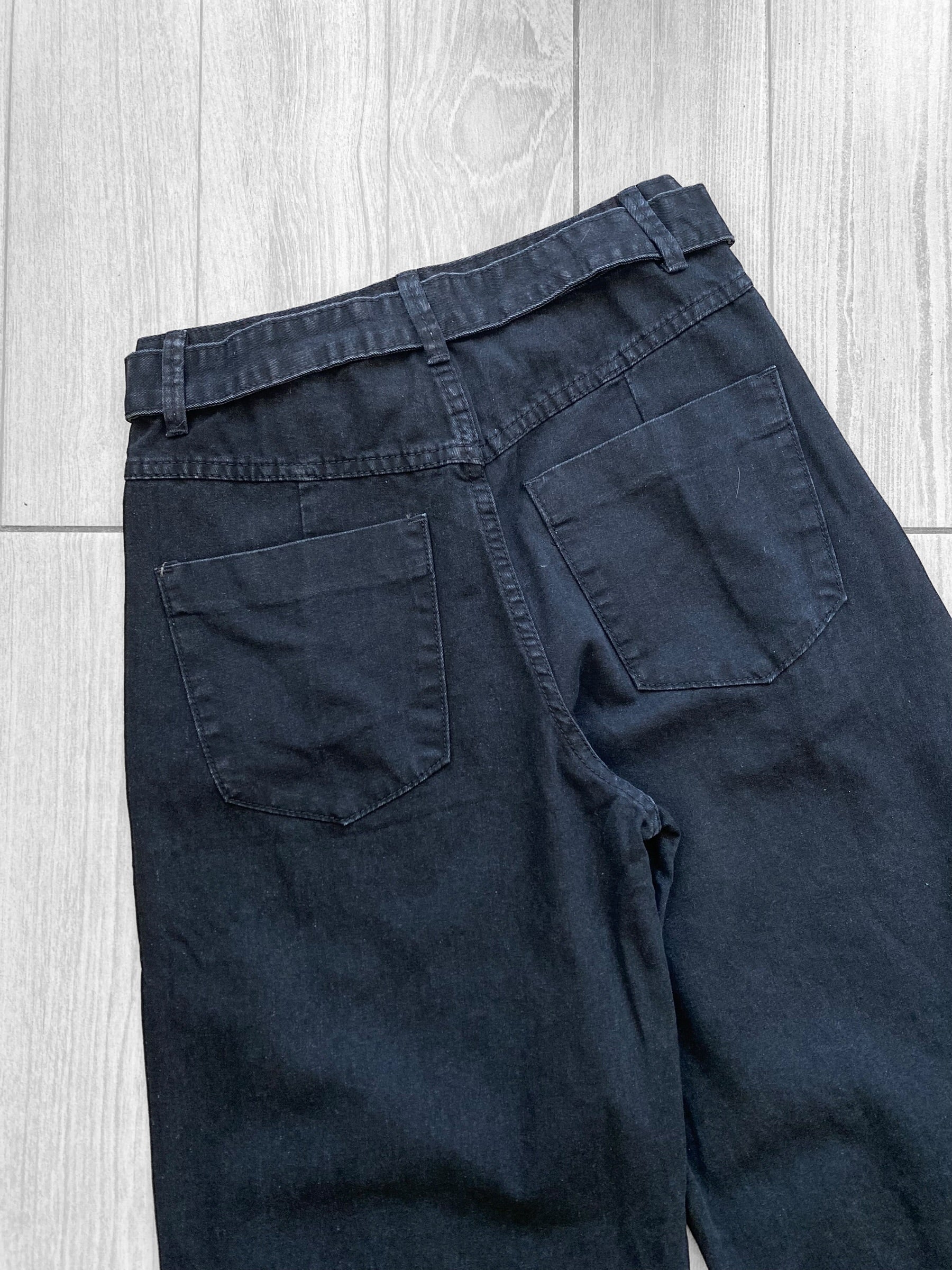 Jean Wide leg tiro alto c/cinturon rigido