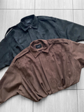 Chaqueta oversize de gamuza